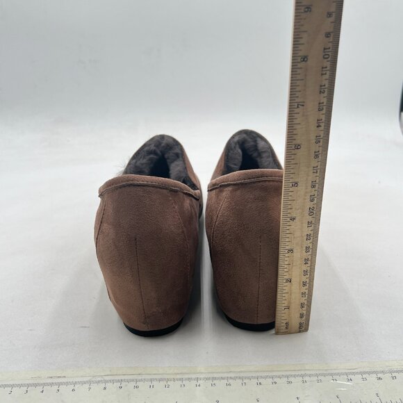 Wo Wagas Taupe Comfy Rounded Toe Loafers Slip On Low Wedge Heels Casual Pumps - Picture 5 of 8